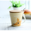 FDA,LFGB,SG Certification,popular customized colored ceramic mug with spoon